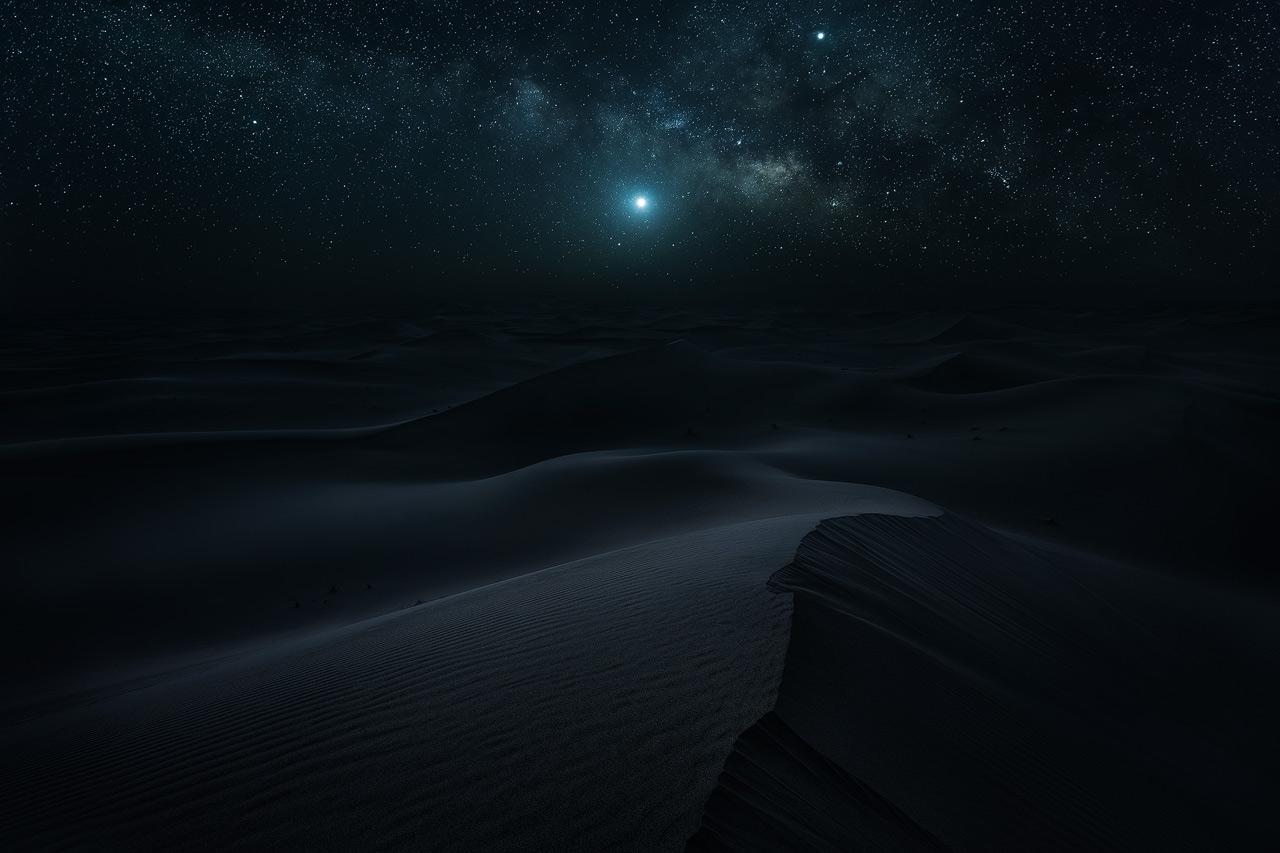Desert Nights - Morocco The Milky Way over the Erg Chigaga in Morocco on a beautiful night.